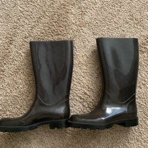 Women Dark Grey Gucci Rainboots - Size 9